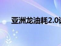 亚洲龙油耗2.0试驾视频（亚洲龙油耗）