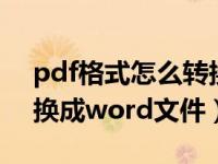 pdf格式怎么转换成word文件（pdf怎么转换成word文件）