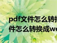 pdf文件怎么转换成word文档手机（pdf文件怎么转换成word文档）