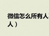 微信怎么所有人不发文字（微信怎么@所有人）