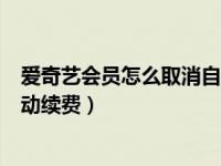 爱奇艺会员怎么取消自动续费华为（爱奇艺会员怎么取消自动续费）