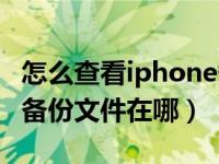 怎么查看iphone备份文件中的照片（iphone备份文件在哪）