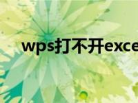 wps打不开excel（excel打不开怎么办）