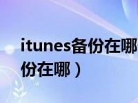 itunes备份在哪个文件夹win10（itunes备份在哪）