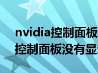 nvidia控制面板没有显示视频设置（nvidia控制面板没有显示）