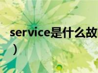 service是什么故障灯（service是什么故障灯）