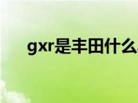 gxr是丰田什么车（丰田gxr是什么车）