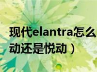 现代elantra怎么区分悦动朗动（elantra是朗动还是悦动）