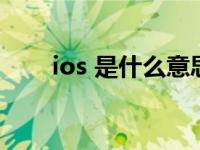 ios 是什么意思啊（ios是什么意思）