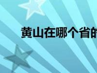 黄山在哪个省的地位（黄山在哪个省）