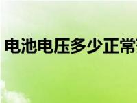 电池电压多少正常范围（电池电压多少正常）