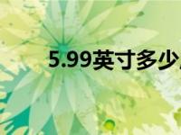 5.99英寸多少厘米（5.99英寸多大）