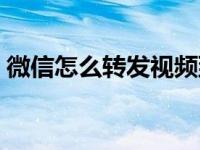微信怎么转发视频到朋友圈（微信怎么转发）