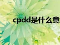 cpdd是什么意思（cpdd是什么意思）
