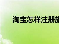 淘宝怎样注册旗舰店（淘宝怎样注册）