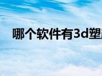 哪个软件有3d塑颜（3d塑颜是什么软件）