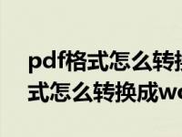 pdf格式怎么转换成word文档免费（pdf格式怎么转换成word）