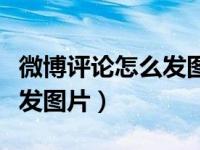 微博评论怎么发图片和表情包（微博评论怎么发图片）