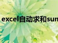 excel自动求和sum怎么输（excel自动求和）