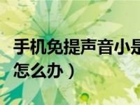 手机免提声音小是怎么回事（手机免提声音小怎么办）