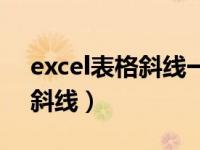 excel表格斜线一分为二怎么弄（excel表格斜线）