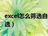 excel怎么筛选自己想要的数据（excel怎么筛选）