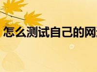 怎么测试自己的网速（怎么测试自己的网速）