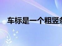 车标是一个粗竖条（车标是一个很粗的1）