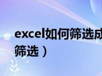 excel如何筛选成绩大于80分的（excel如何筛选）