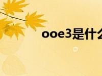 ooe3是什么车（o3是什么车）