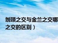 刎颈之交与金兰之交哪个情义更重（刎颈之交金兰之交莫逆之交的区别）