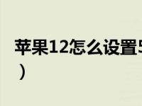 苹果12怎么设置5g最好（苹果12怎么设置5g）