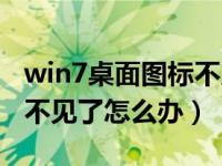 win7桌面图标不见了怎么办（win7桌面图标不见了怎么办）