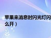 苹果来消息时闪光灯闪烁怎么设置（苹果闪光灯消息闪烁怎么开）