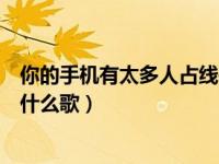 你的手机有太多人占线是什么歌（你的手机有太多人占线是什么歌）