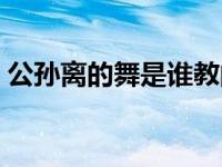 公孙离的舞是谁教的（公孙离的舞是谁教的）