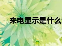 来电显示是什么套餐（来电显示是什么）