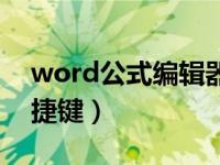 word公式编辑器快捷（word公式编辑器快捷键）