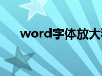 word字体放大程度（word字体放大）