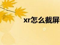 xr怎么截屏长图（xr怎样截屏）