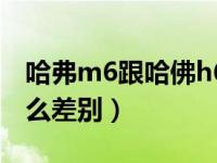 哈弗m6跟哈佛h6哪个好（哈佛m6合h6有什么差别）