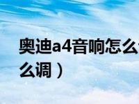 奥迪a4音响怎么调节双声道（奥迪a4音响怎么调）