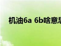 机油6a 6b啥意思（6a和6b有什么区别）