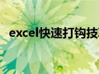 excel快速打钩技巧（在excel中如何打钩）