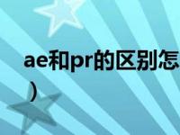 ae和pr的区别怎么区分（ae和pr有什么区别）