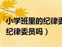 小学班里的纪律委员是副班长吗（小学班级有纪律委员吗）