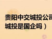 贵阳中交城投公司是国企还是私企（广州中交城投是国企吗）