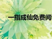一指成仙免费阅读（一指成仙有男主吗）