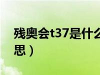 残奥会t37是什么级别（残奥会t37是什么意思）