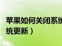 苹果如何关闭系统更新红点（苹果如何关闭系统更新）